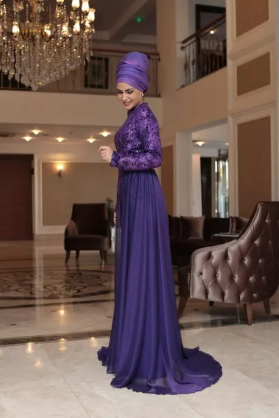 Chiffon Gedetailleerde Vis Avondjurken