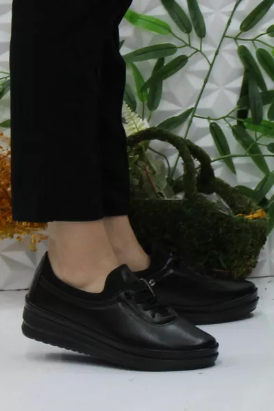 الياقوت  أحذية الأم العظام السوداء أحذية كلاسيكية أحذية نسائية عارضة