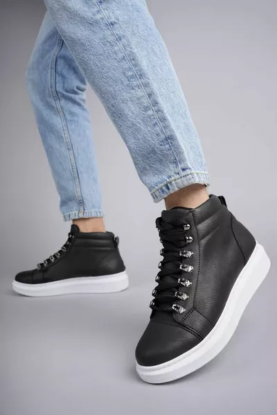  Ottawa Мъжки ежедневни спортни ботуши с дантела BT Black