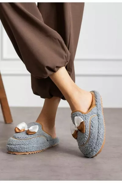 Послеродовой послеродовой период с женским бантом Нескользящая легкая подошва Домашние тапочки Пушистые тапочки Набор приданого