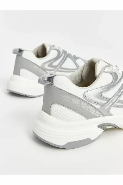 LCW STEPS Dames sneakers met zilveren veters