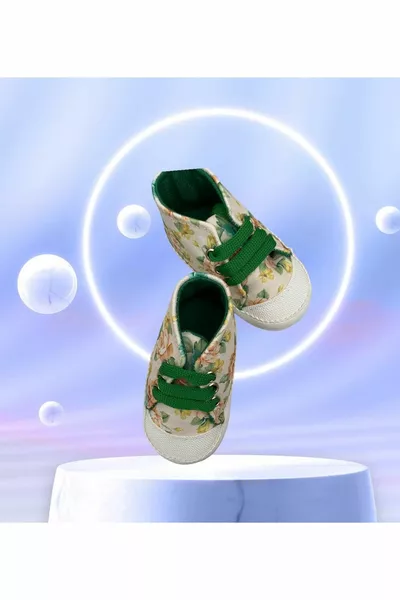 حذاء بيبي فيرست ستيب بطبعة زهور 3/6/ شهر