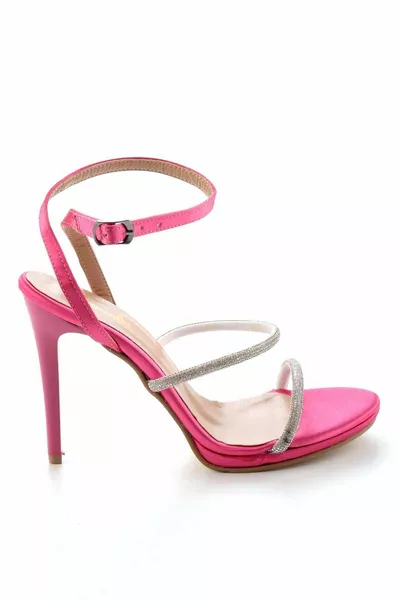 Фуксия атлас женские вечерние туфли 