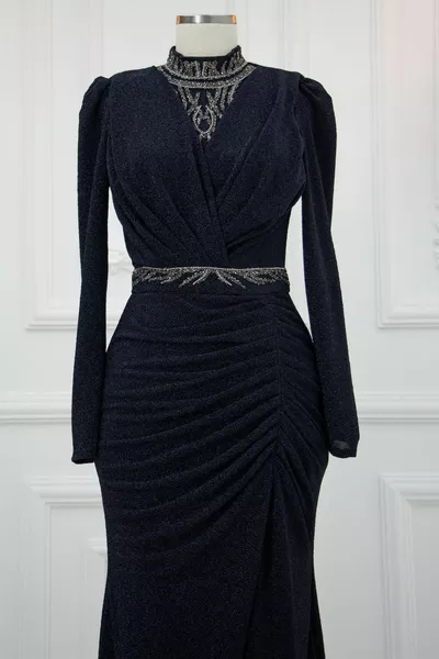 Вечерна рокля Zühre Hijab Navy Blue