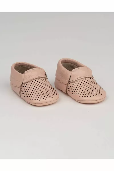 Naturleder Puder Baby Loafer