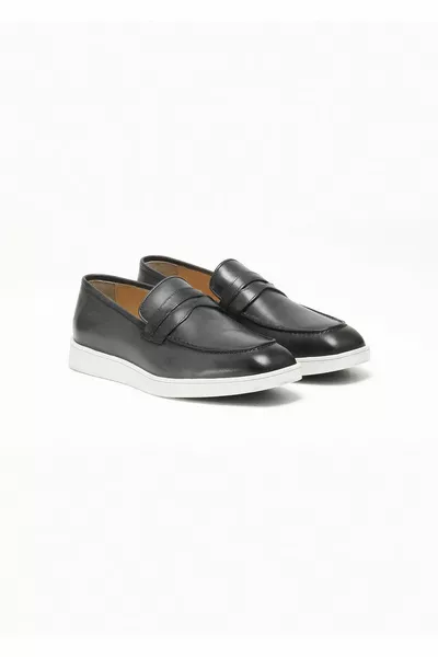 Мужская обувь из лофера антрацит