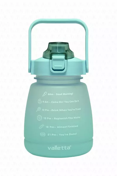 Lusca BPA Free Motivational Water Flask 1,3 Lt Green Water Bottle,Water Bottle,Drinker