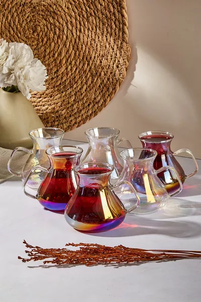 Set de 6 verres à thé en verre borosilicate Ehl-i Keyf Luster ml