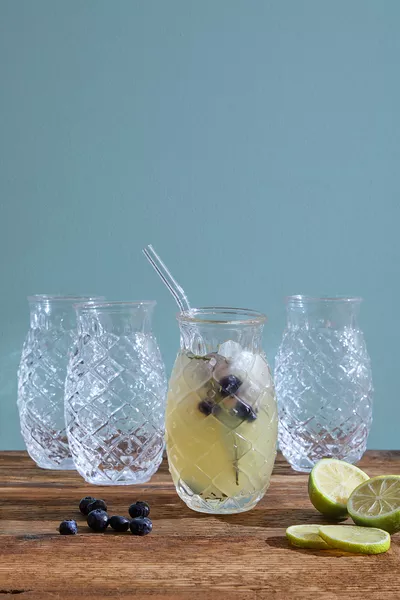 Set de 4 Verres à Cocktail en Verre Fait Main Modèle Ananas par Selen Concept