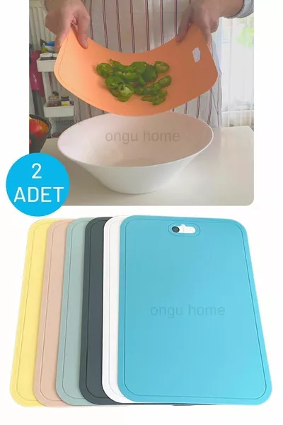 2'li Flexy Kesme Tahtası Matı Bükülebilir Mat Kesim Tahtası Matı Esnek Mat