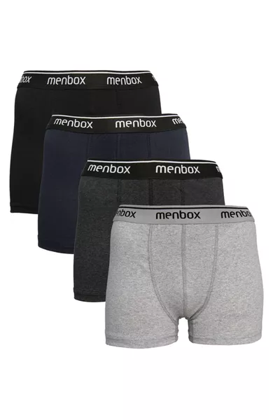 Ökonomischer klassischer Herrenboxer mit Lycra, 4er-Pack