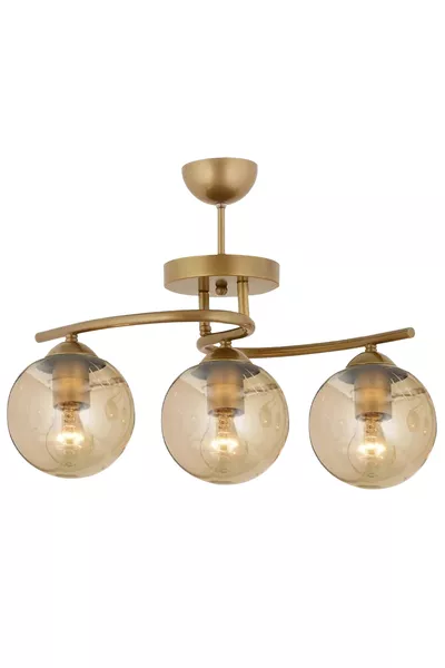 Elite 3-Piece Antique Honey Glass Modern Kitchen Bedroom Living Room Chandelier