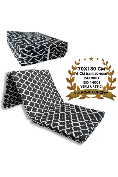 Folding Floor Bed and Single Foam Folding Mattress 6 Cm Large Karaçatı