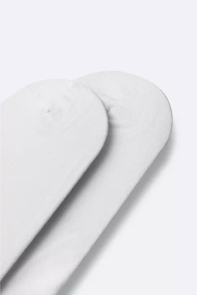 Мужские белые хлопковые носки-пинетки 