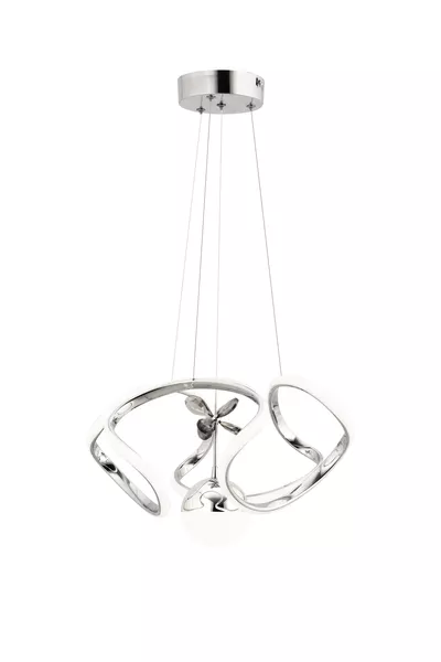 ثريا سيمون كروم الحديثة معلّقة بثلاث ألوان إضاءة لغرفة المعيشة والمطبخ والغرفة والمدخل مع إضاءة LED