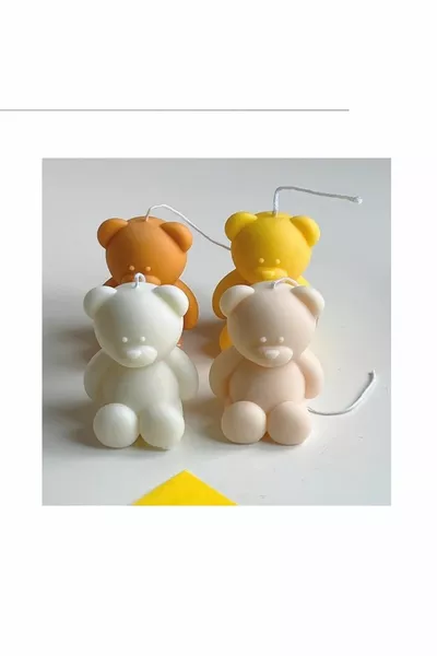 Stampo per candele in silicone a forma di orso carino