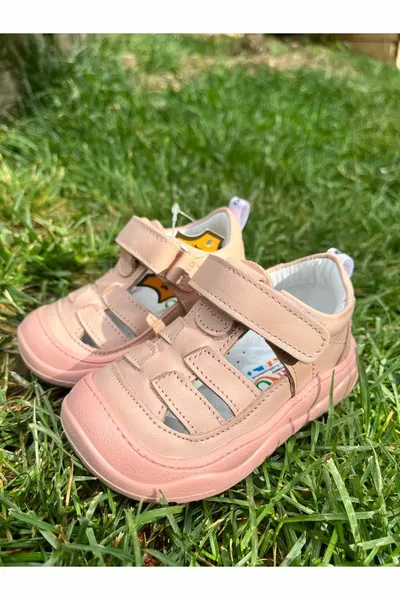 Nino Ортопедическая подошва из натуральной кожи Первый шаг Детская обувь для девочек