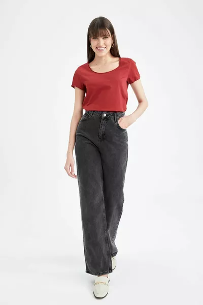 Regular Fit Crew Neck Short Sleeve % Cotton T-Shirt sm