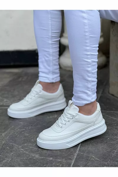 Chaussures Homme Casual à Semelle Haute Semelle Blanche Chaussures Homme