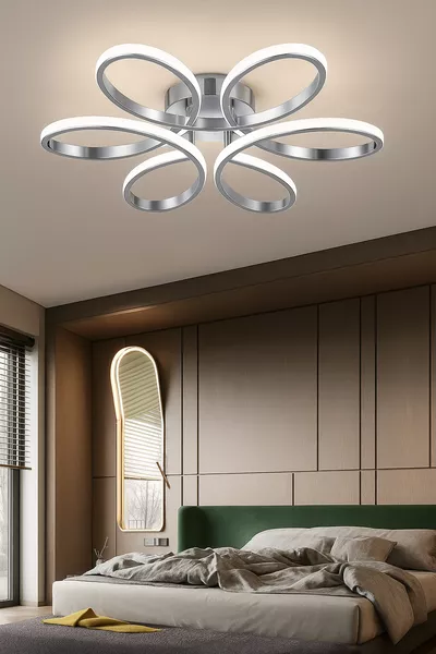 Plafoniera Modello Margherita Moderna LED Luce Bianca Ultra Potente Lampadario LED per Soggiorno, Cucina, Camera, Ingresso
