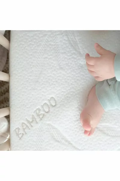 Ортопедично бебешко легло от бамбук, легло за бебешка кошара, детски легла, легло за детска площадка 7 см