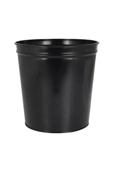 Кофа за отпадъци от метал D-1,  л, черна, стилна и удобна, подходяща за дом и офис