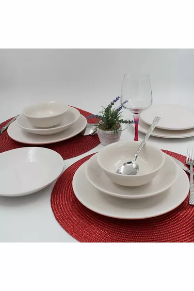 Arna  предмета набор керамической посуды на 6 человек — слоновая кость