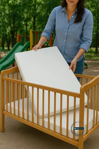 Plaid Playpen Mattress, Foam Mattress