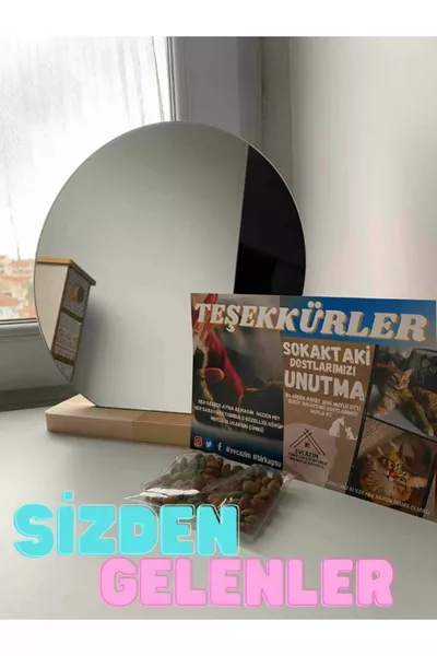 Ronde Esthetische Asymmetrische Houten Make-up Spiegel Zonder Frame, Decoratieve Tafel Woonkamer  Cm