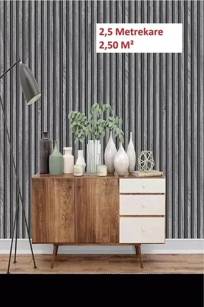 3D ефект Ламбри Дървена стена Панел Дизайн Тапет 2, м² Размер X см