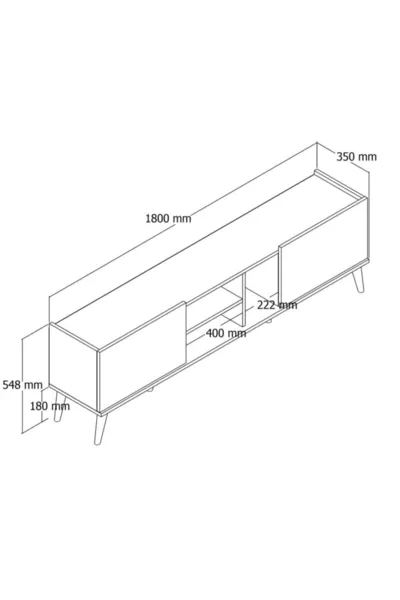 Lotus Cm (WOODEN LEGGED) TV Unit Basket Color