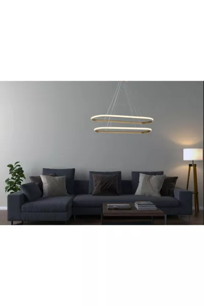 Suspension LED elliptique vieillie -2