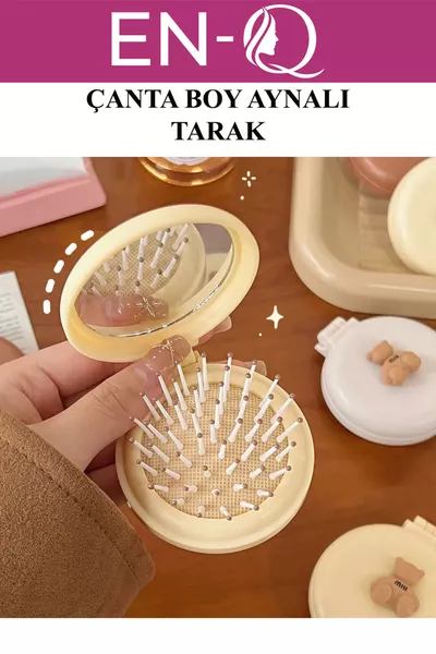 Cute Foldable Bag with Full-Length Mirror Comb