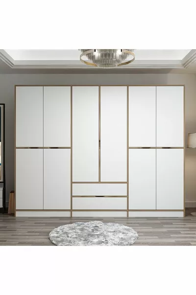 Armadio Elina a 6 ante - oro-bianco