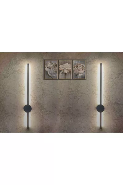 Yumato cm Zwarte Daglicht Led Wandlamp op Batterijen - Prijs voor 2 Stuks - Batterijen Inbegrepen