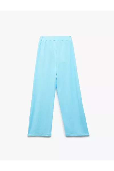 Bağlama Detaylı Basic Bol Paça Pantolon