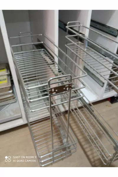 Side Rail Kitchen Cabinet Under-Bottle Rack (Oil Dispenser) with Telescopic Rail without Brake