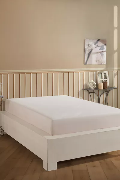 ملاءة مزدوجة مصنوعة من القطن مع مطاط |  ×  سم