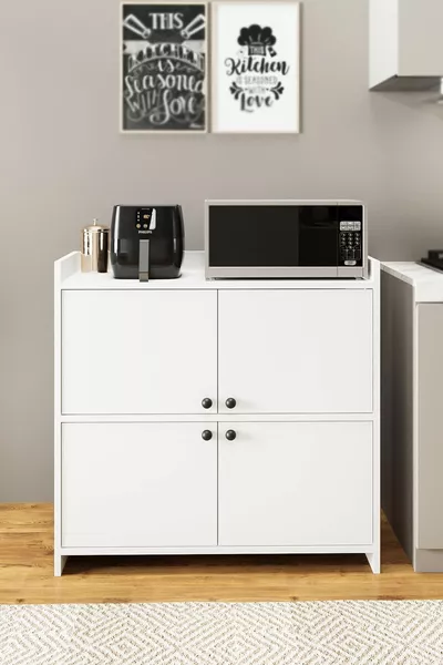  FORUM БЯЛ, 4 ВРАТИ, 4 РАФТА, МНОГОФУНКЦИОНАЛЕН ШКАФ, ЗА ОБУВКИ, ЗА КАФЕНЕ, ЗА БАЛКОН, ЗА БАНЯ