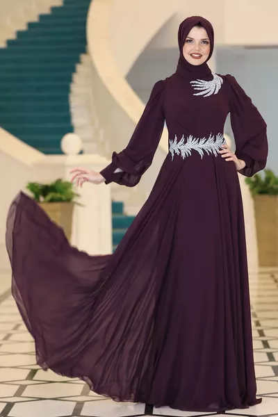 اللبلاب زائد حجم فساتين السهرة الحجاب