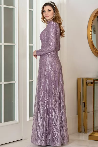 Ayür Hijab Avondjurken Glitter Glitter Stof Hijab Kleding Jurk Hijab Avondjurken