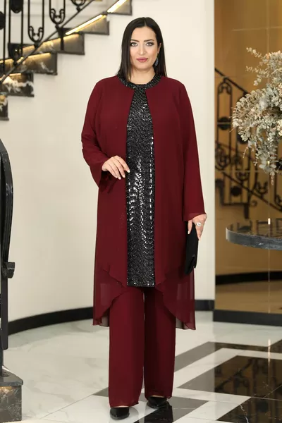 ديلان زائد حجم الحجاب مساء اللباس مجموعة