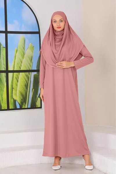 من السهل ارتداء قطعة واحدة صلاة اللباس روز الجافة