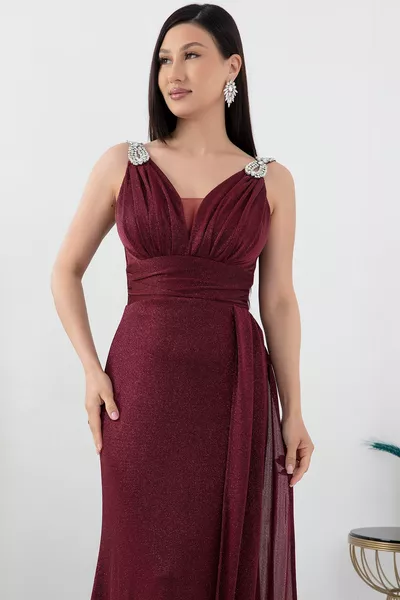 الكتف حجر التفاصيل بريق مساء اللباس 