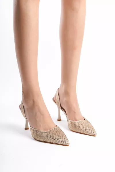 الجلد الساتان المرأة الحجر رقيقة كعب مساء أحذية 