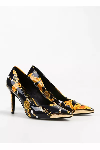 Jaune - Noir Talons Femme 