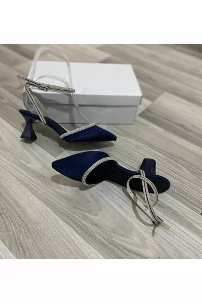 شامبانيا كعب حجر دولاما كحلي أزرق