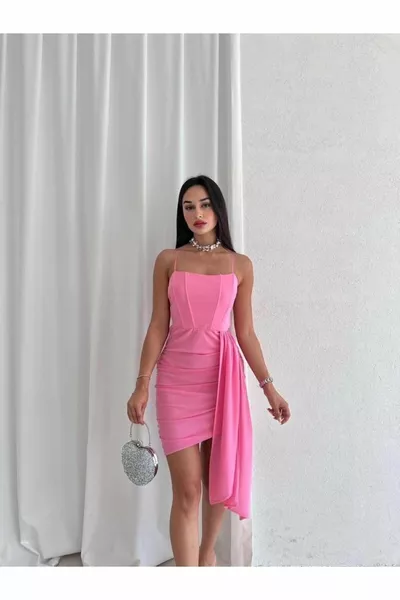 رايات منخفضة قطع قلادة النسيج مفصلة الوردي البسيطة اللباس - مساء اللباس والتخرج اللباس