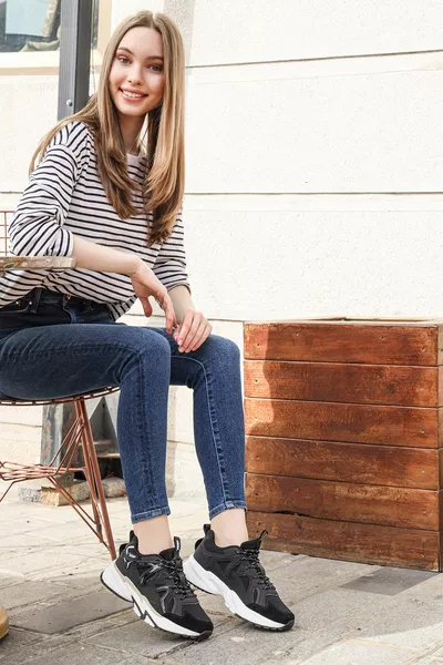  أسود - بيج سنيكرز نسائي كاجوال