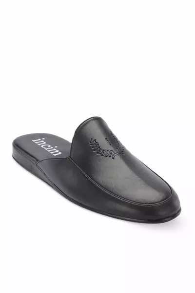 ®| فايبر للرجال أسود فاخر دافئ ضوء مريح ضيف المنزل حزمة المهر والنعال العريس 